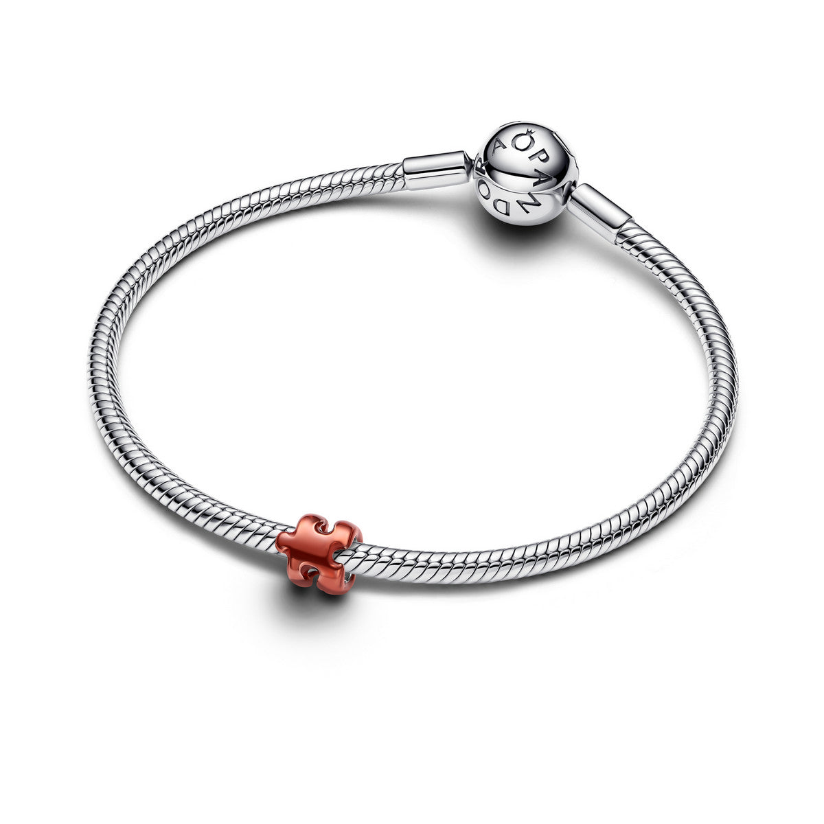 Pandora Oranje Puzzelstuk Minibedel zilver 794816C01