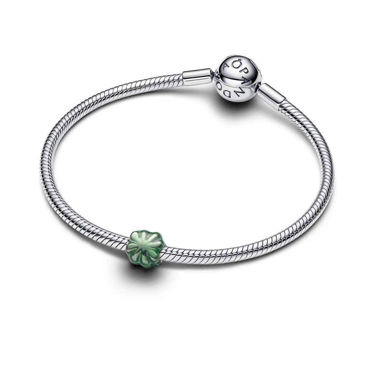 Pandora Groen Klavertje Vier Minibedel zilver 794817C01