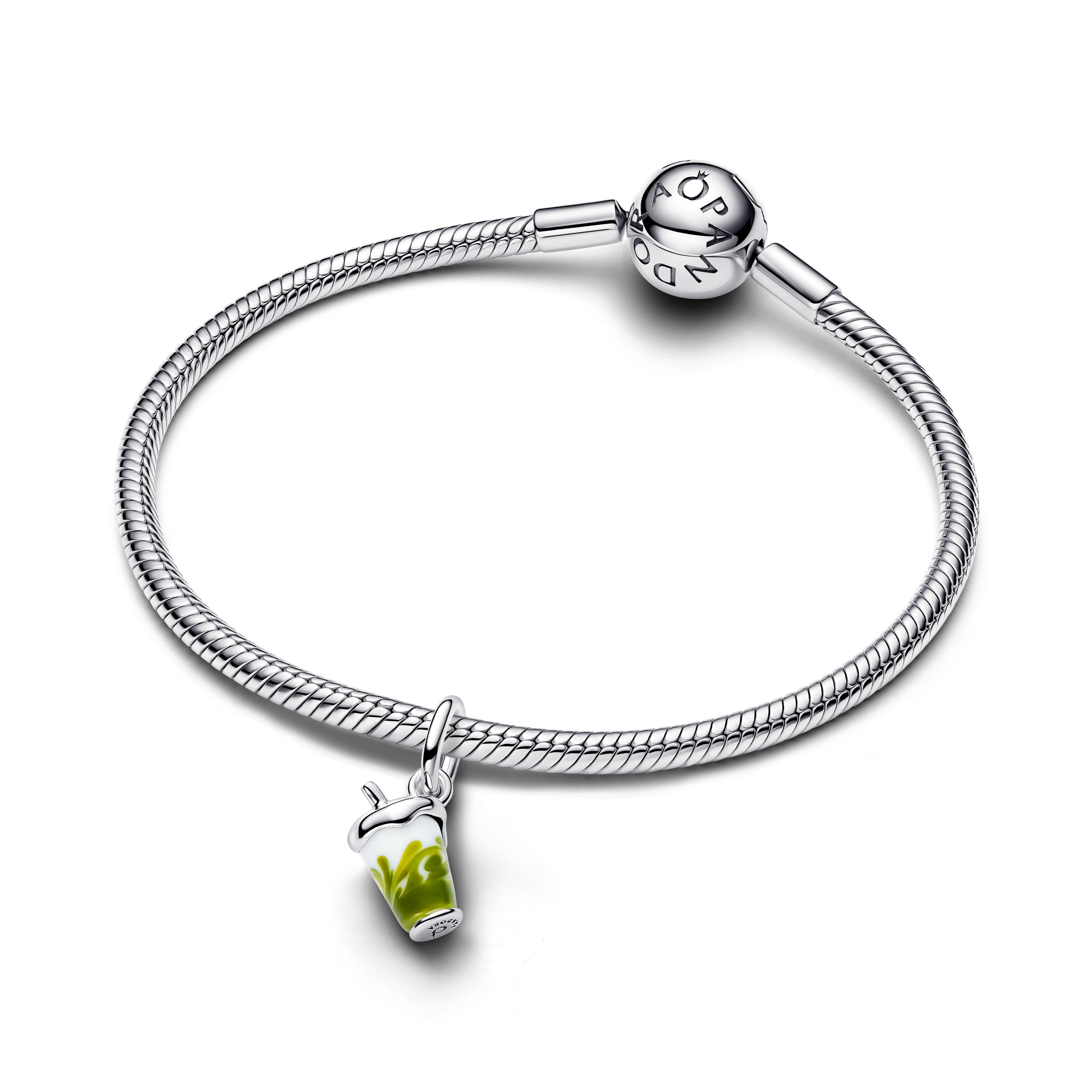Pandora Iced Matcha Latte Muranoglas Hangende Bedel 794940C01