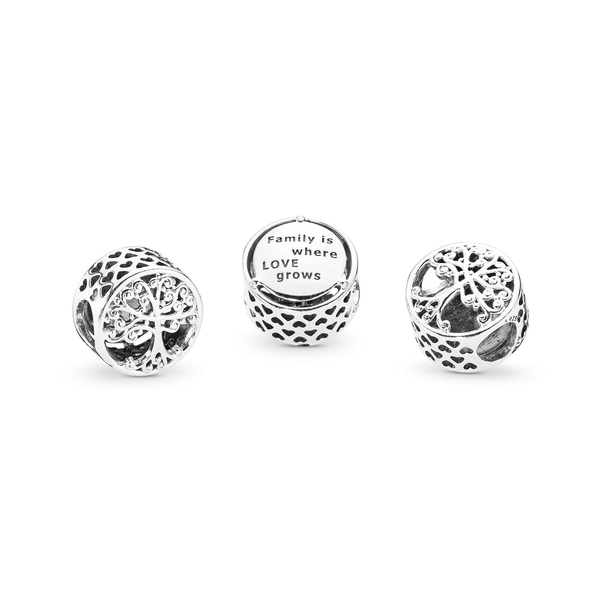 Pandora Opengewerkte Familiebanden Bedel zilver 797590