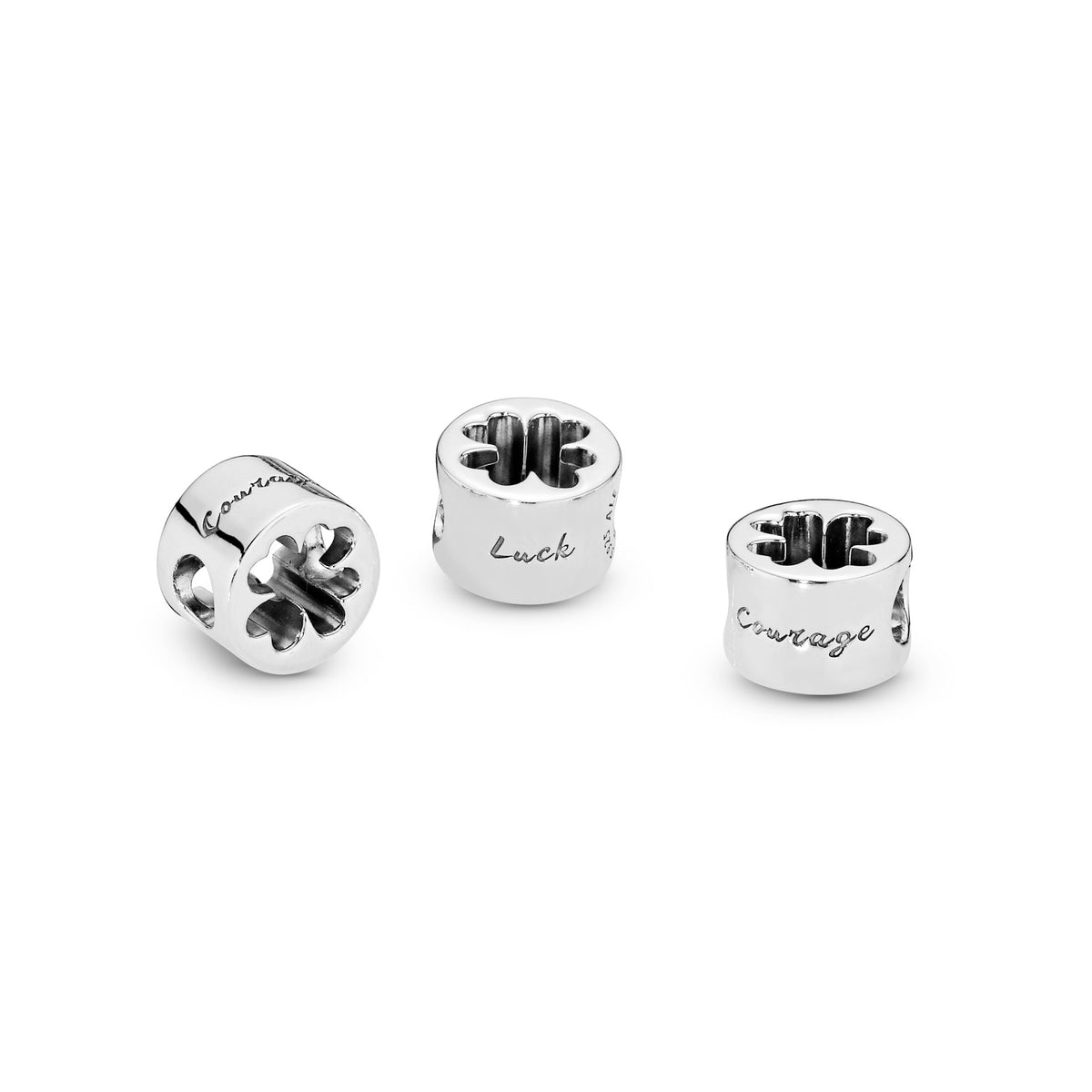 Pandora Geluk & Moed Klavertjevier Bedel zilver 797868