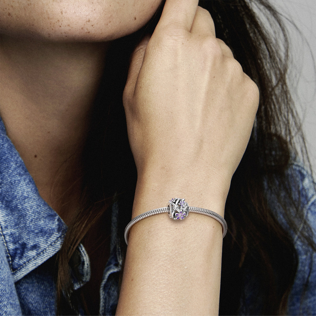Pandora Openwork Paarse Madeliefjes Bedel 798772C02