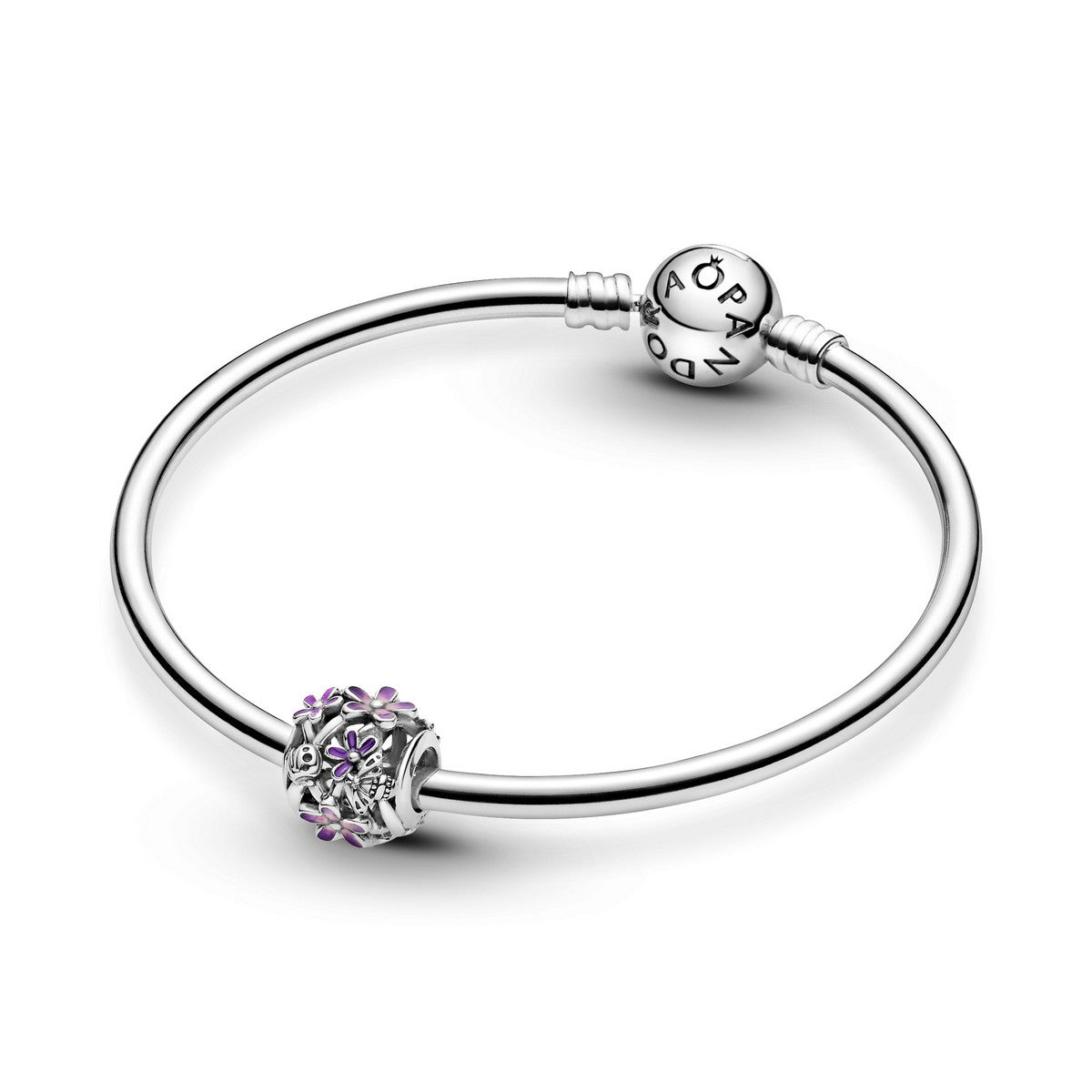 Pandora Openwork Paarse Madeliefjes Bedel 798772C02
