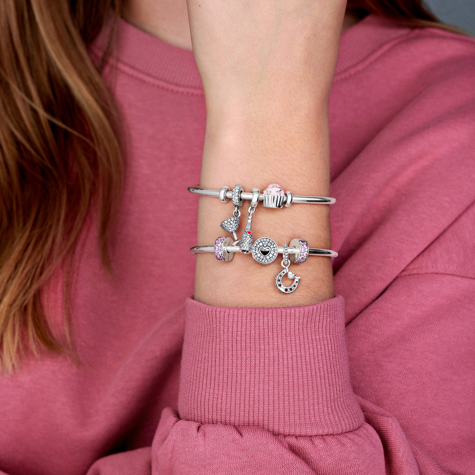 Pandora Hangende Bedel Gelukshoefijzer zilver 799157C01