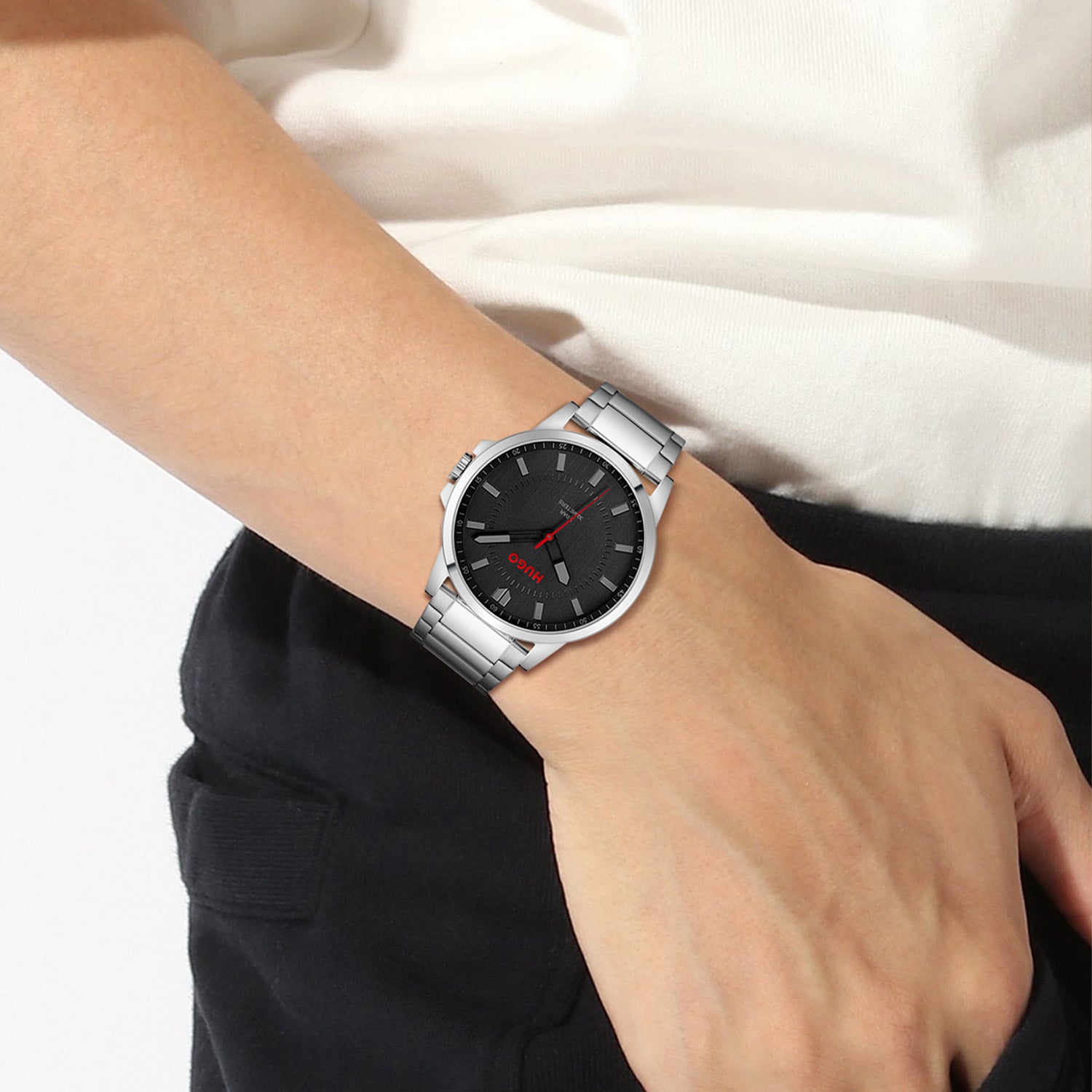 Hugo Boss Heren Horloge HU1530246 43 mm Zilverkleurig