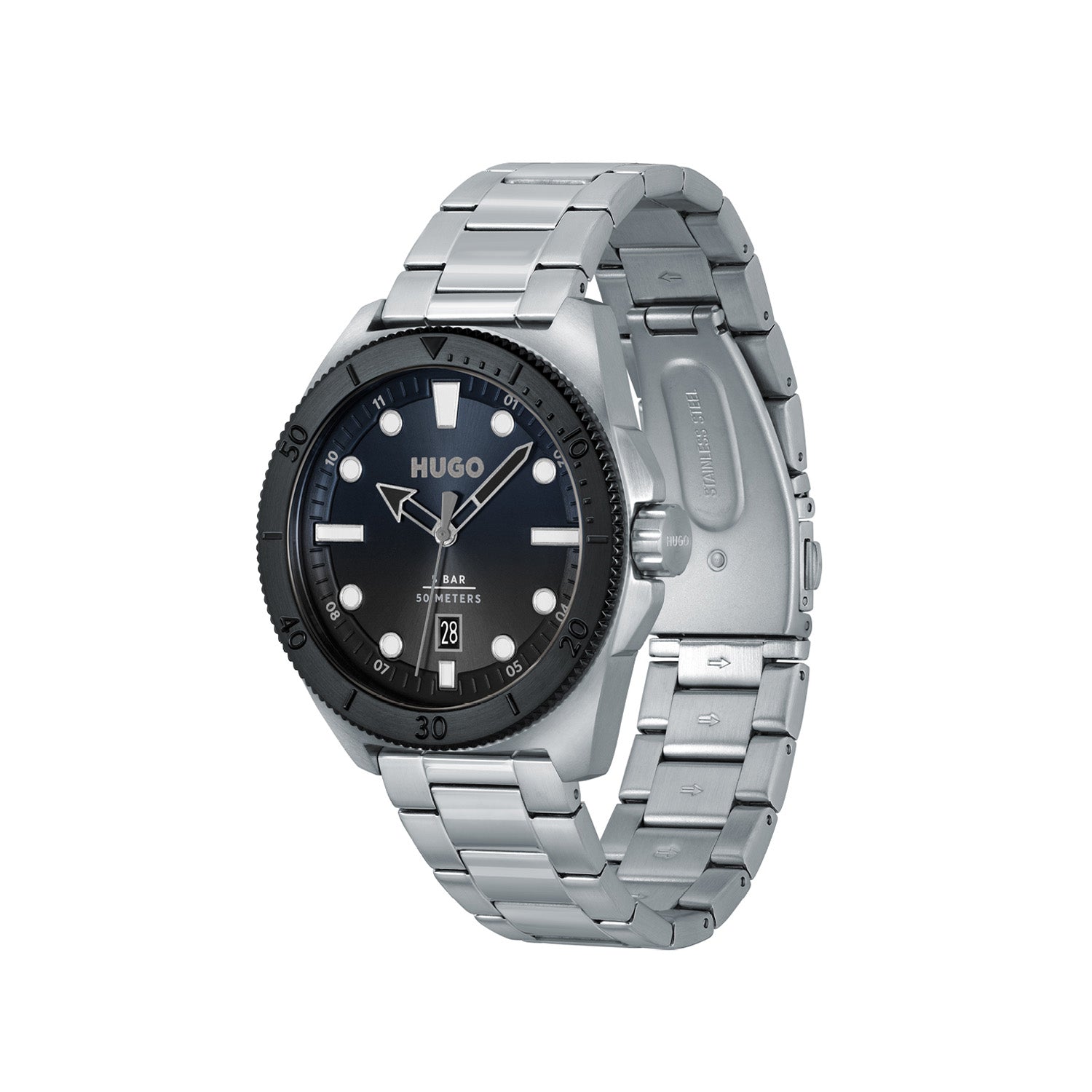 Hugo Boss Heren Horloge HU1530305 44 mm Zilverkleurig