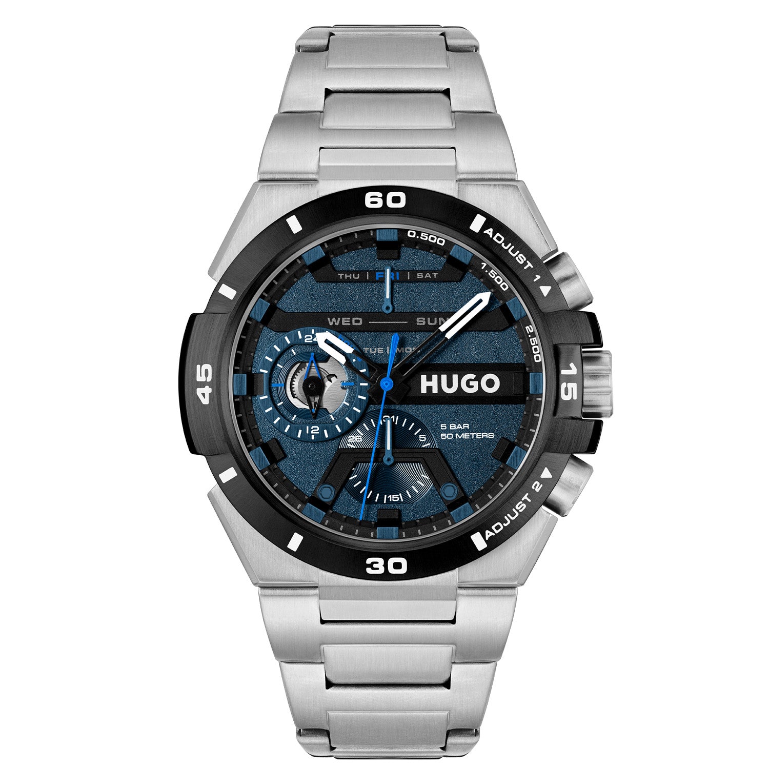 Hugo Boss Heren Horloge HU1530337 46 mm Zilverkleurig