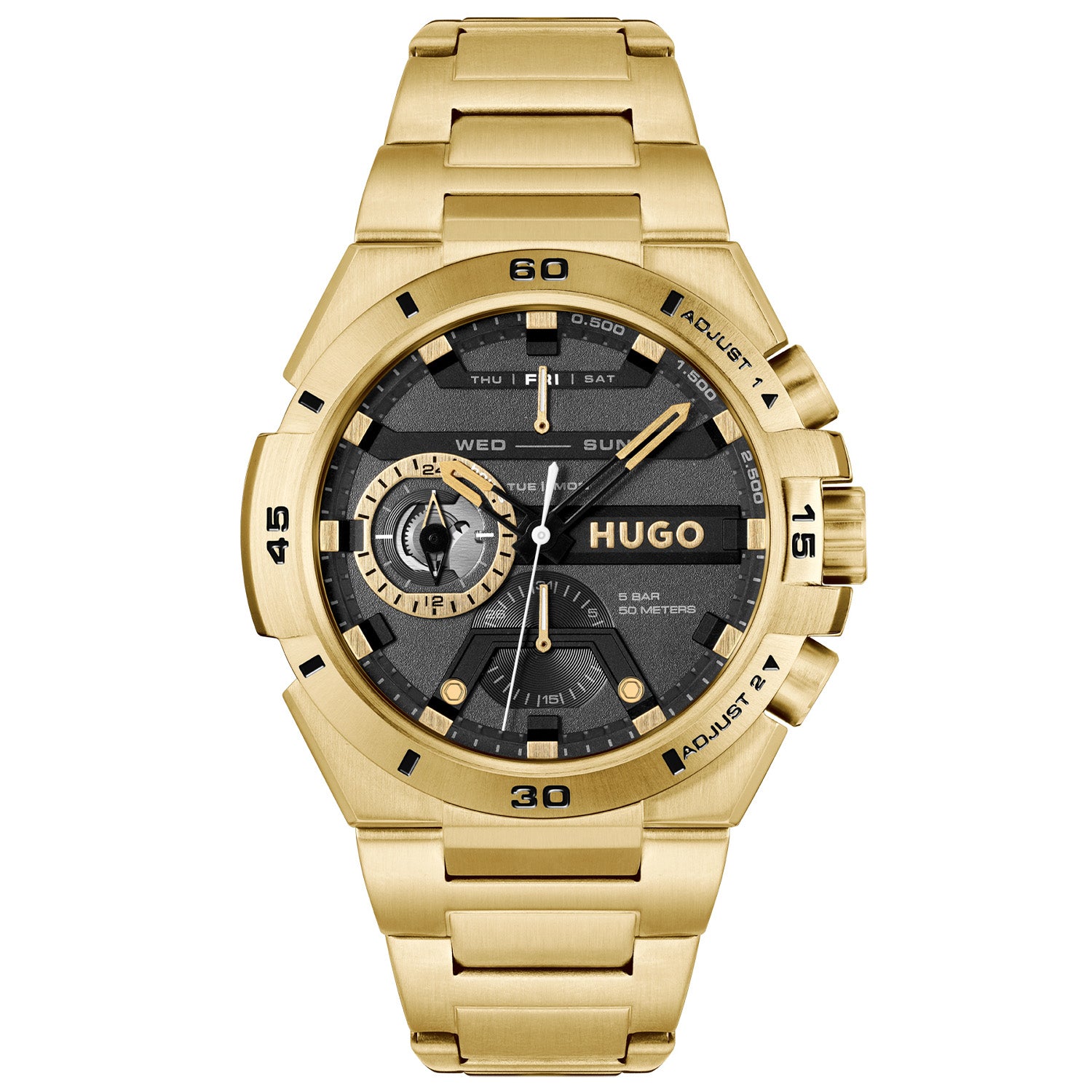 Hugo Boss Heren Horloge HU1530338 46 mm Goudkleurig