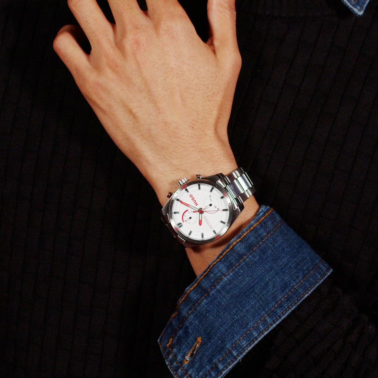 Hugo Boss Heren Horloge HU1530373 44 mm Zilverkleurig