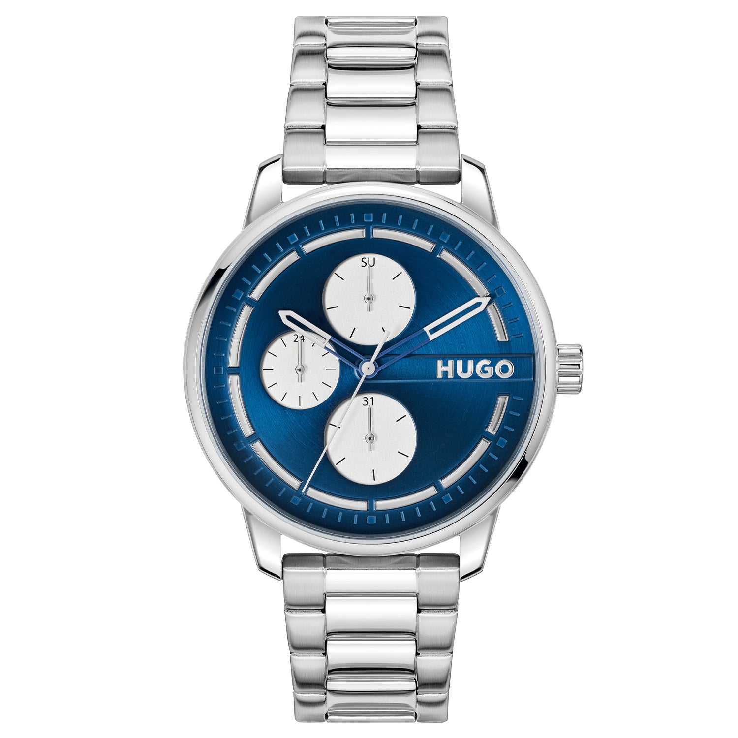 Hugo Boss Heren Horloge HU1530386 44 mm Zilverkleurig