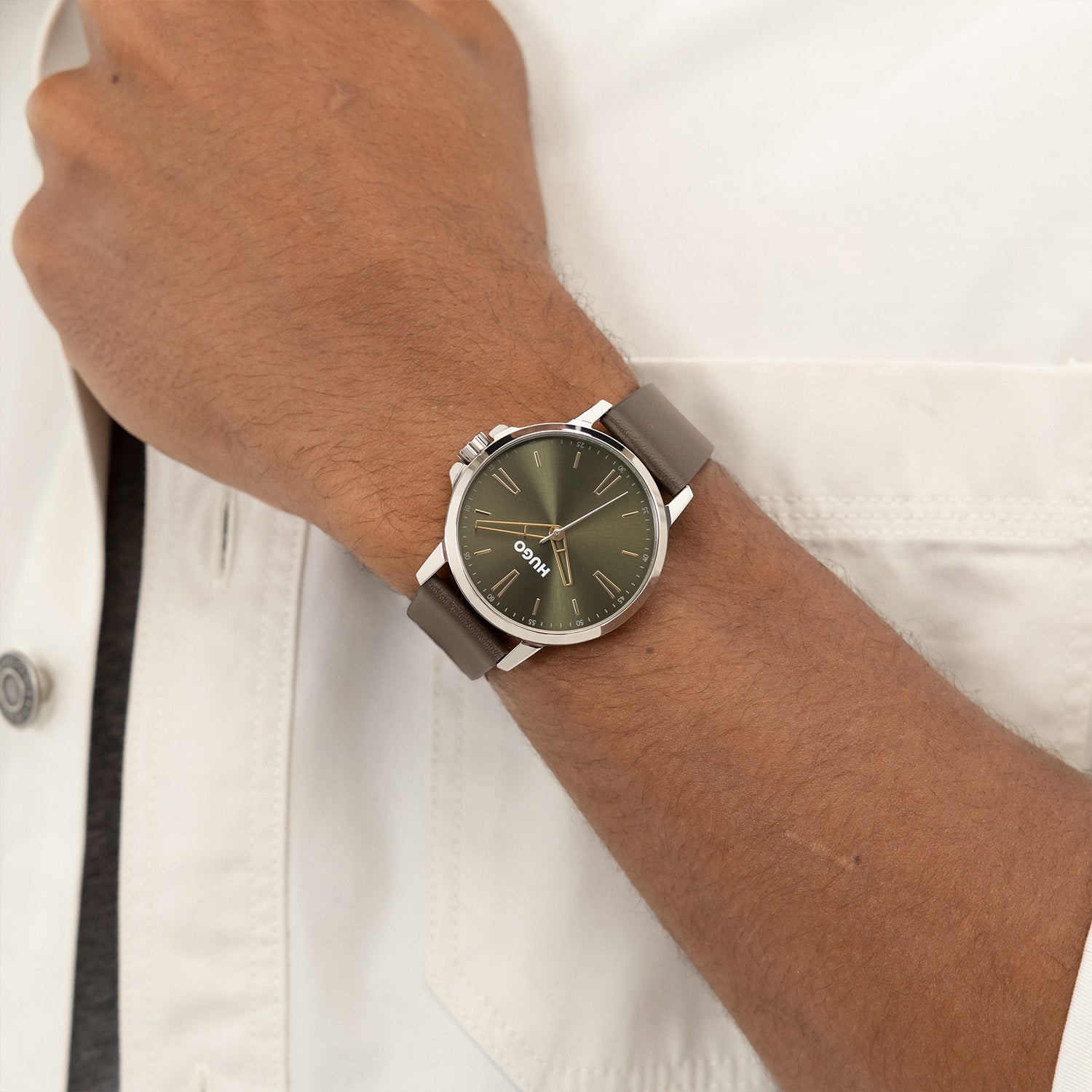 Hugo Boss Heren Horloge HU1530418 41 mm Zilverkleurig