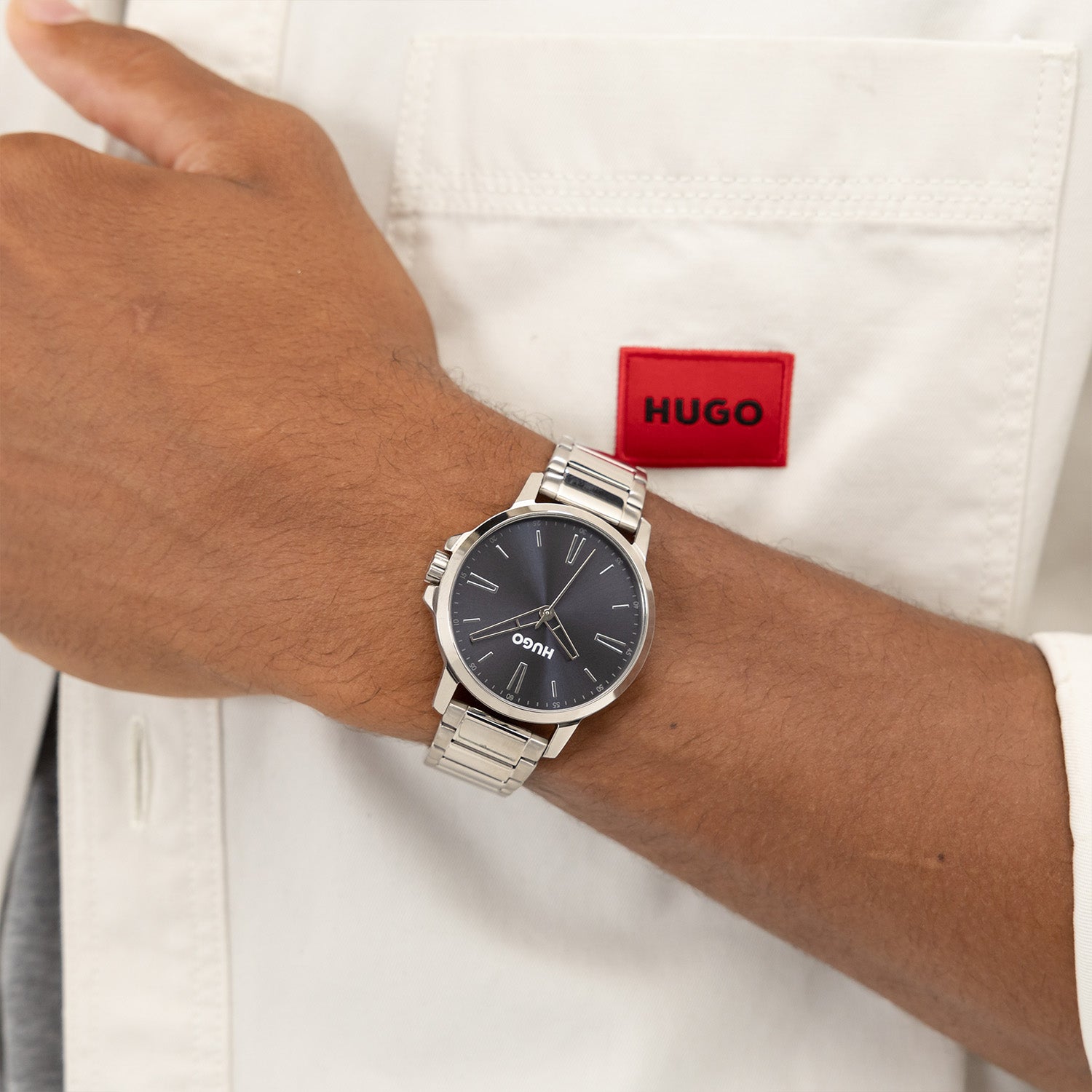 Hugo Boss Heren Horloge HU1530419 41 mm Zilverkleurig
