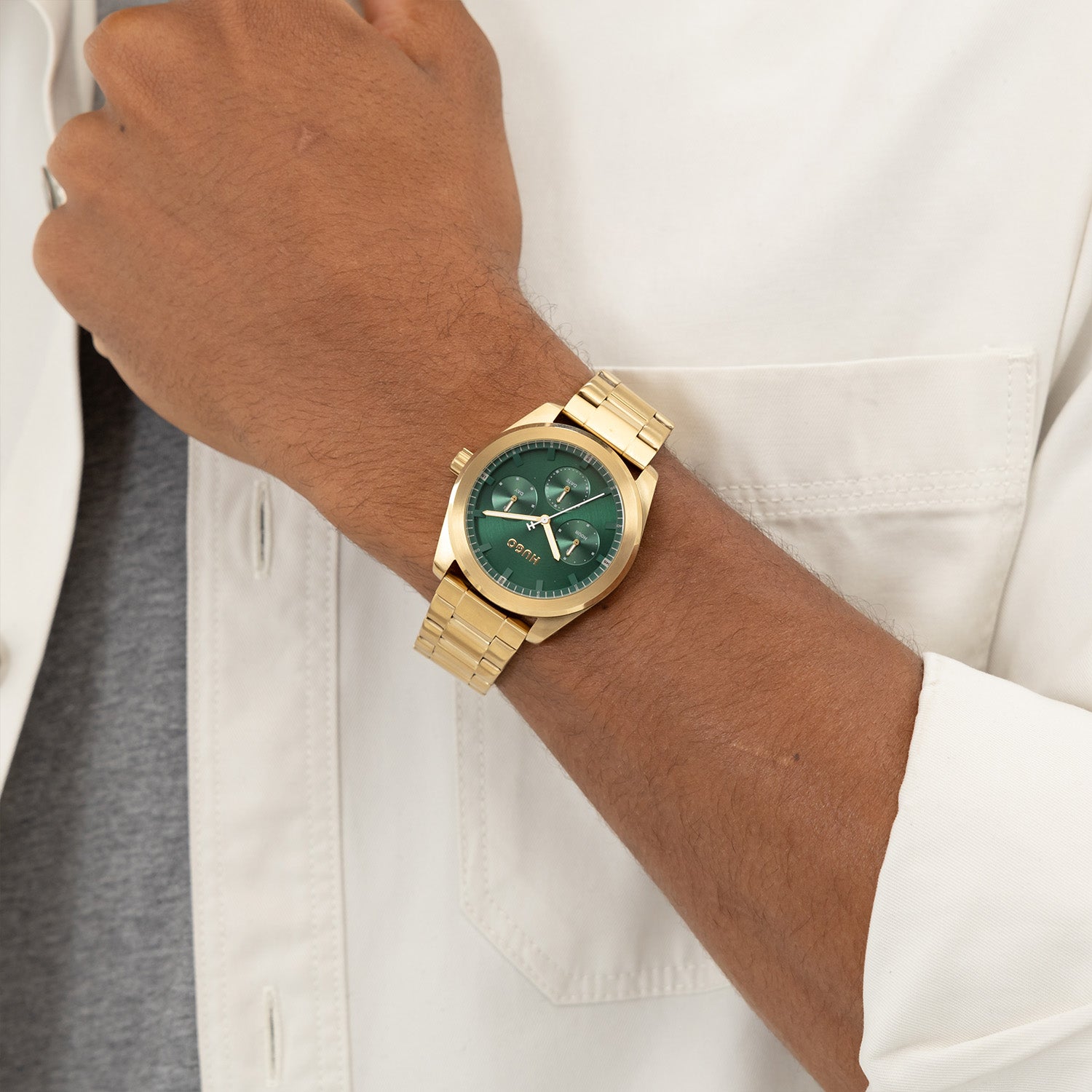 Hugo Boss Heren Horloge HU1530425 42 mm Goudkleurig