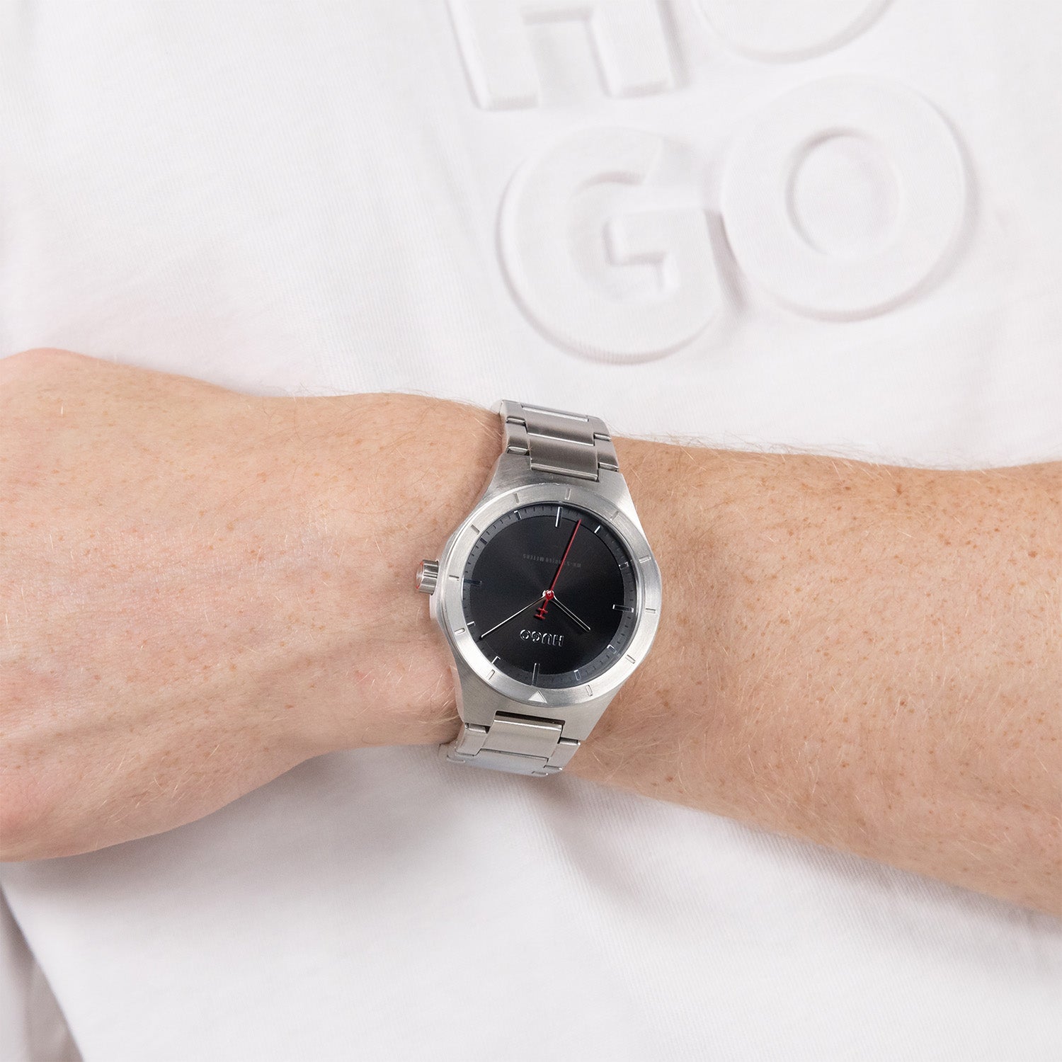 Hugo Boss Heren Horloge HU1530447 42 mm Zilverkleurig