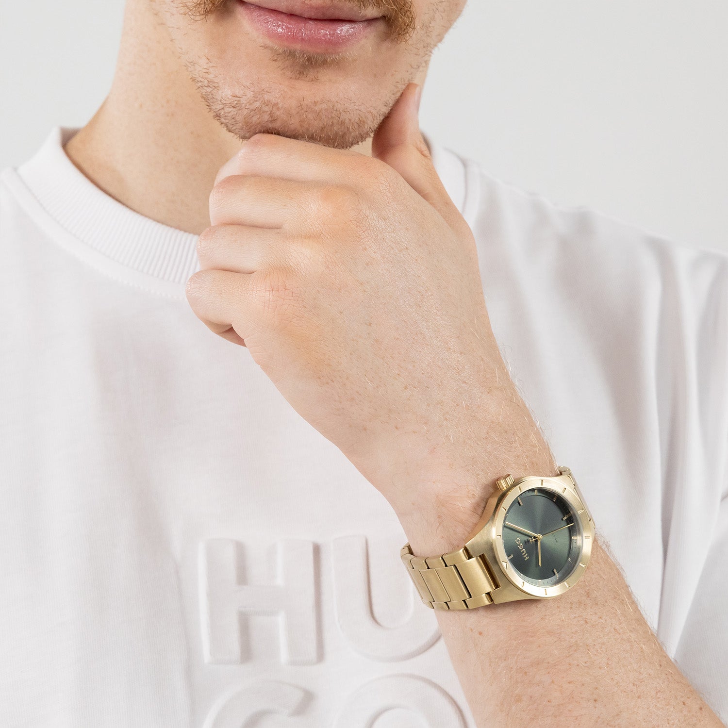 Hugo Boss Heren Horloge HU1530449 42 mm Goudkleurig
