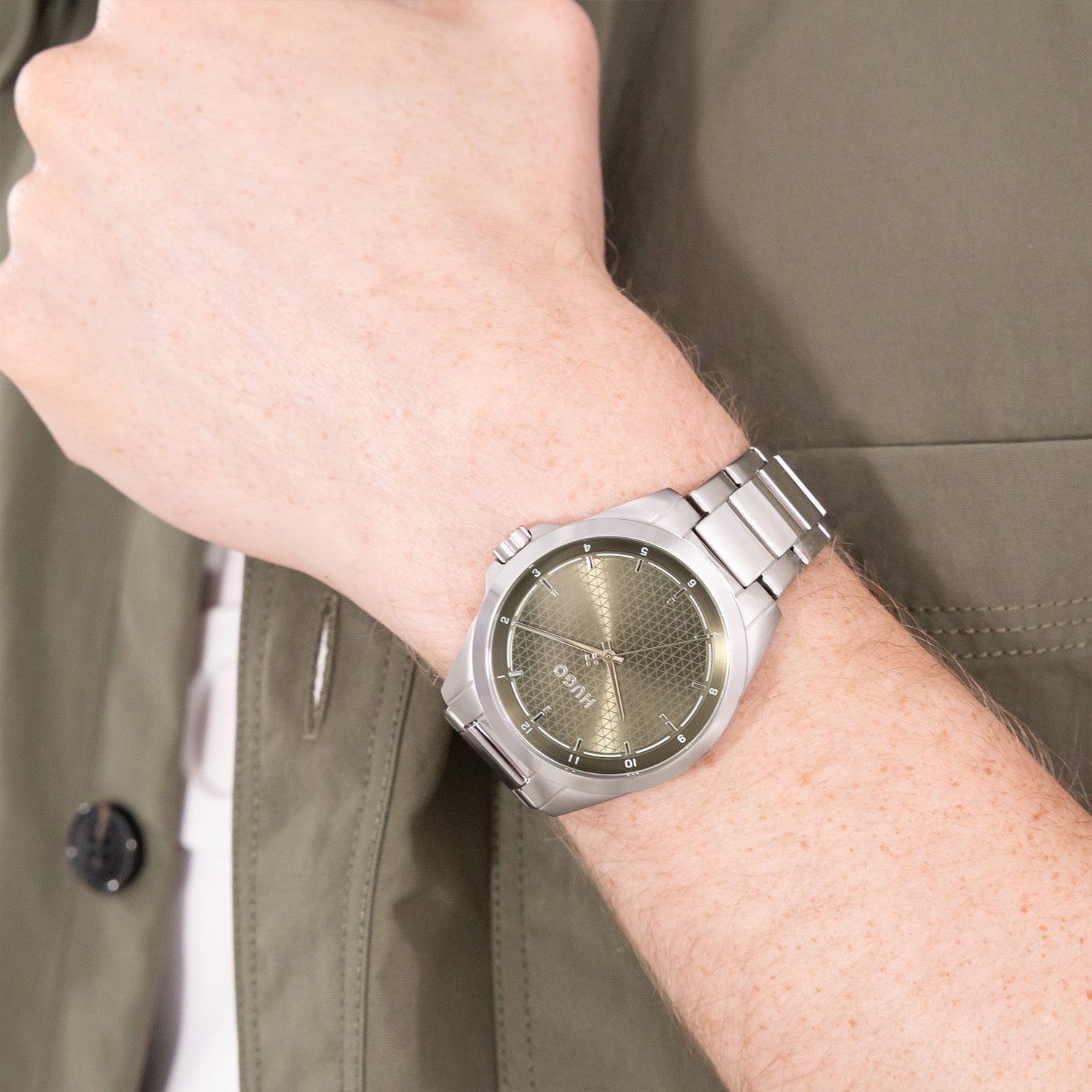 Hugo Boss Heren Horloge HU1530453 41 mm Zilverkleurig