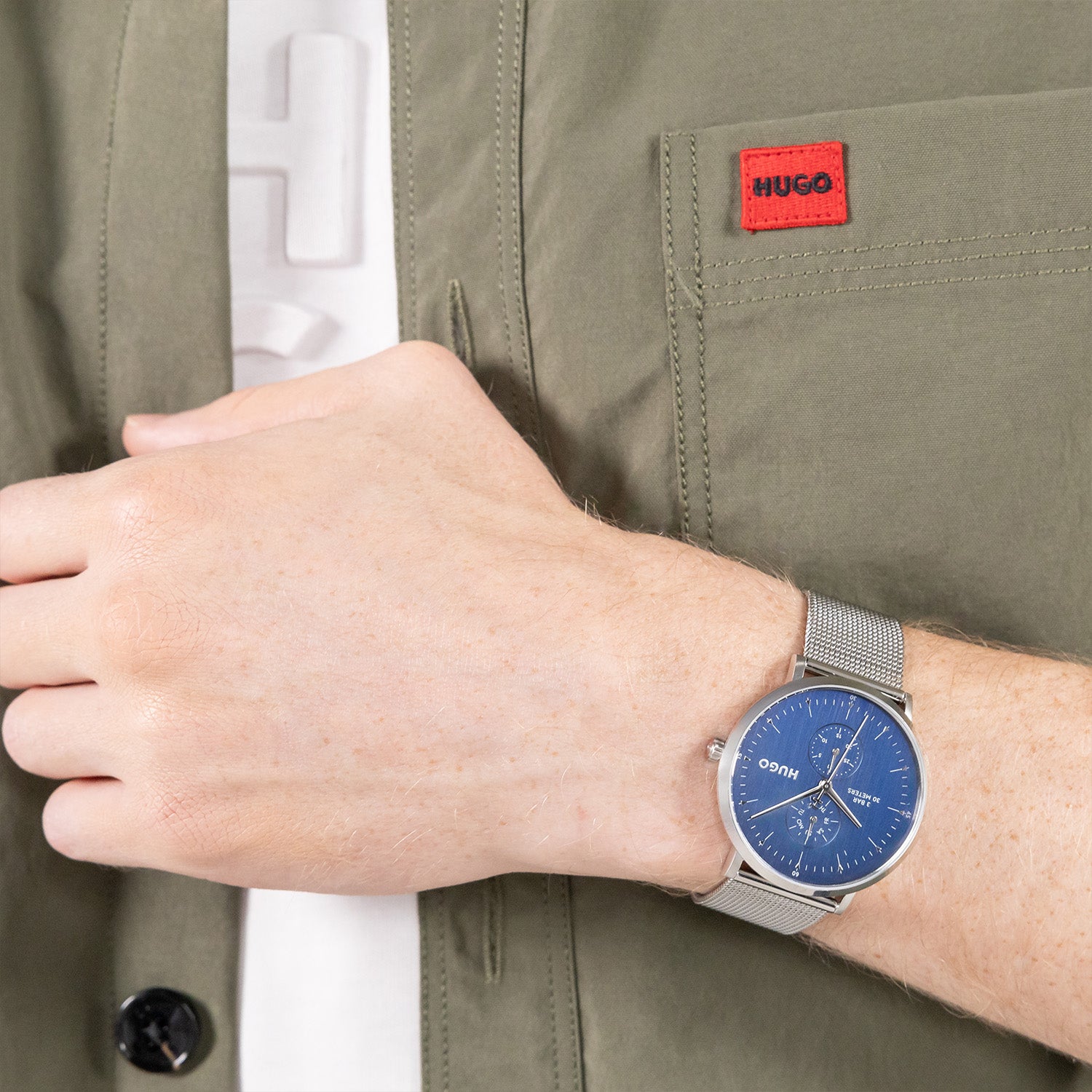 Hugo Boss Heren Horloge HU1530457 40 mm Zilverkleurig
