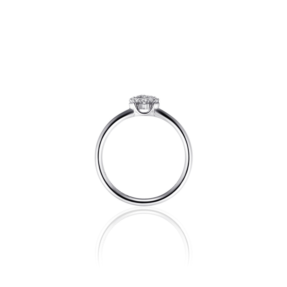 Gisser Ring Zilver Gerhodineerd Zirkonia Wit – I01R003 – foto 4