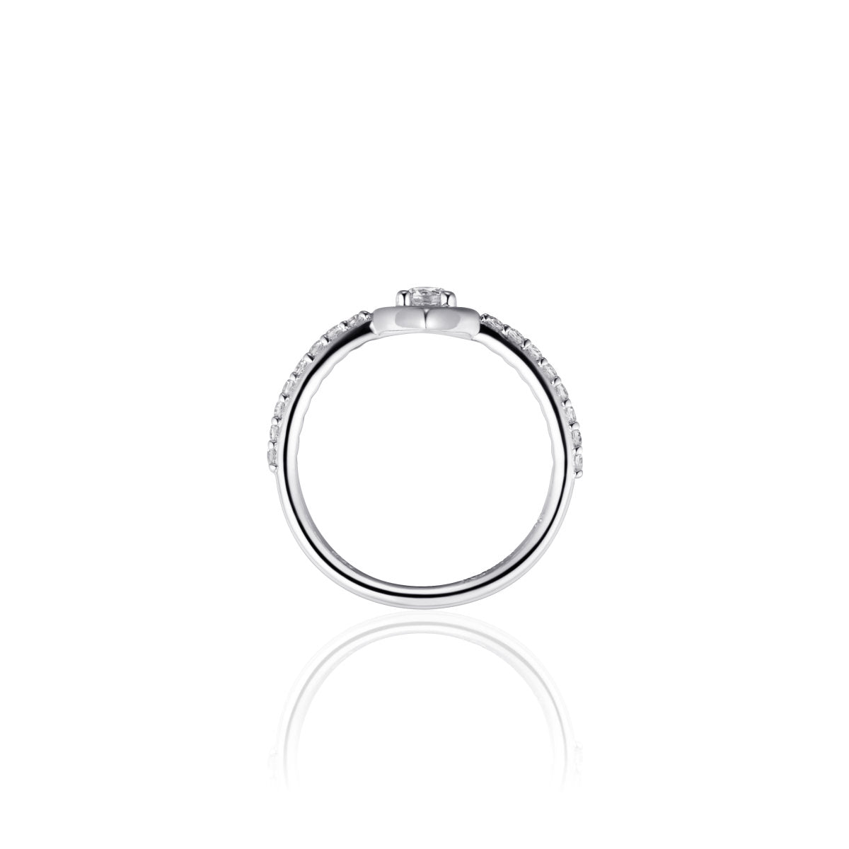 Gisser Ring Zilver Gerhodineerd Zirkonia Wit – I04R003 – foto 4