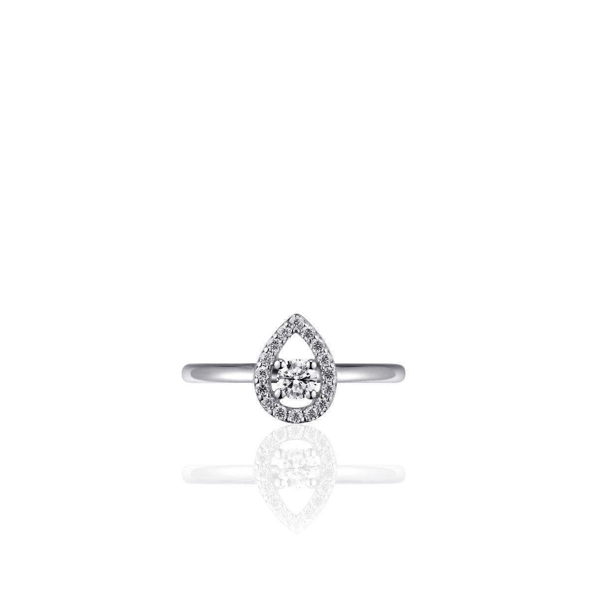 Gisser Ring Zilver Gerhodineerd Zirkonia Wit – I04R004 – foto 2