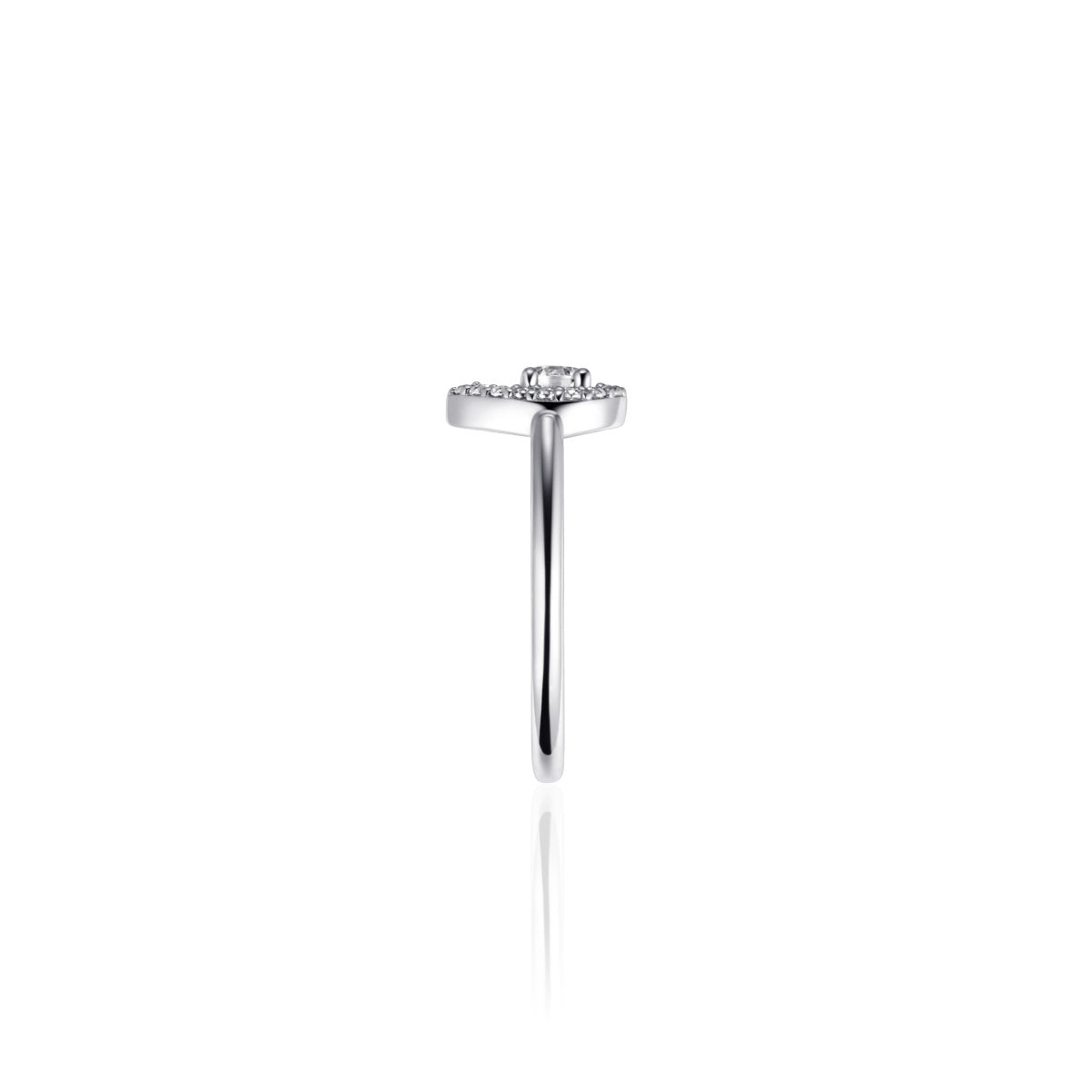 Gisser Ring Zilver Gerhodineerd Zirkonia Wit – I04R004 – foto 3