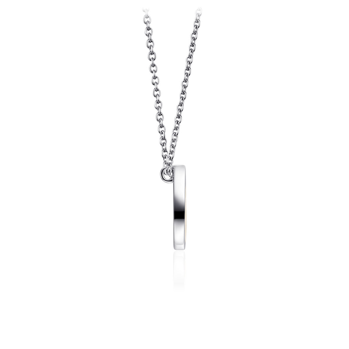 Gisser Ketting Zilver Gerhodineerd Zirkonia Nude 42+5 cm – I05N004 – foto 2