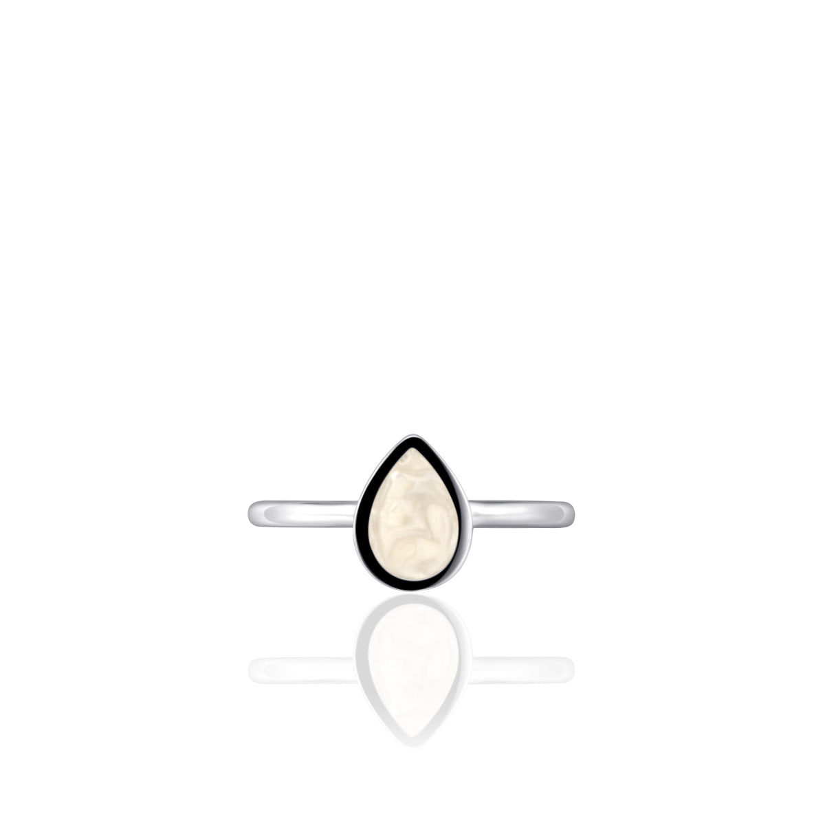 Gisser Ring Zilver Gerhodineerd Zirkonia Wit – I05R007 – foto 2