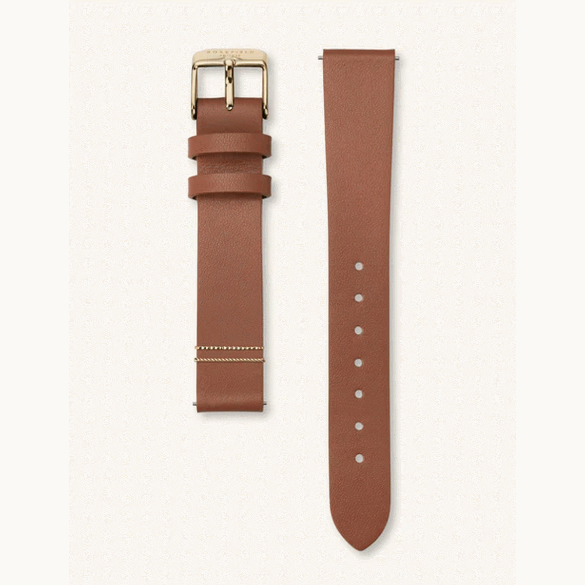 Rosefield horloge WWCG-W86 The West Village Blush Cognac Gold  - PansiteNederland.nl