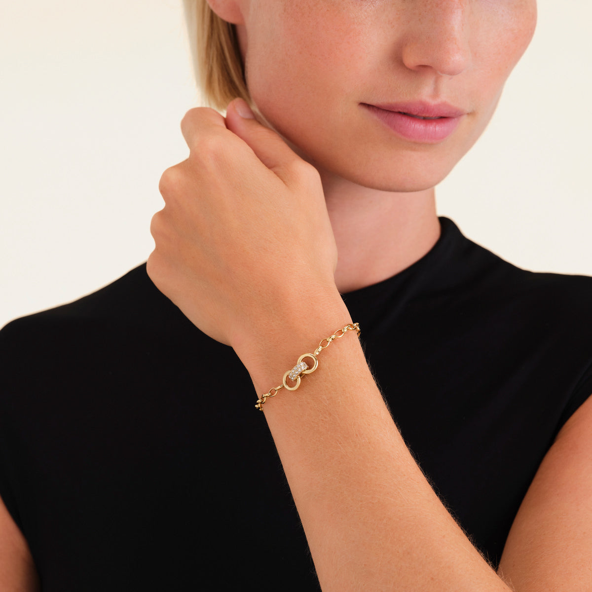 Rosefield Armband Bow Link JBBSG-J899 Goudkleurig