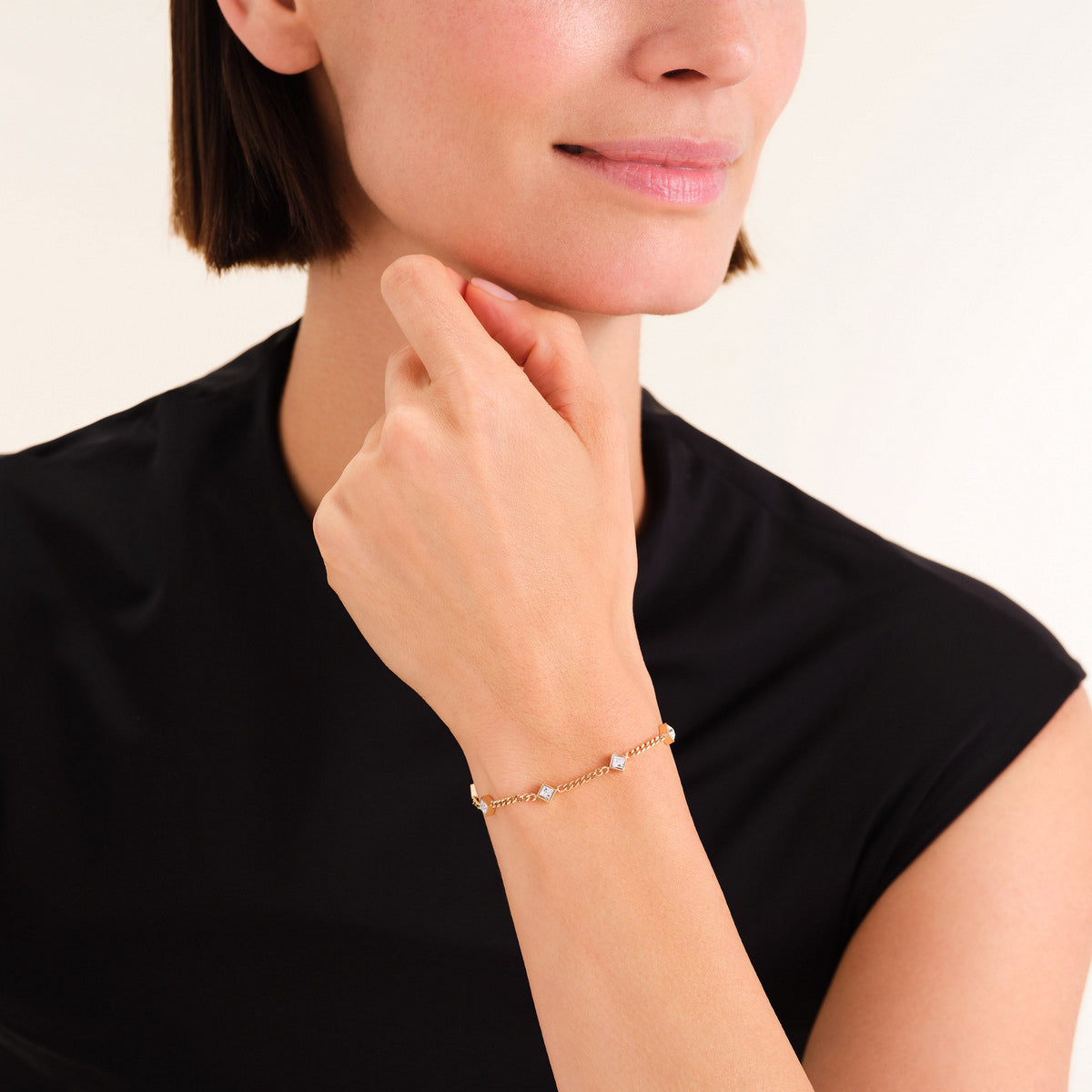 Rosefield Armband Playful Crystals Princess JBCPG-J1172 Goudkleurig