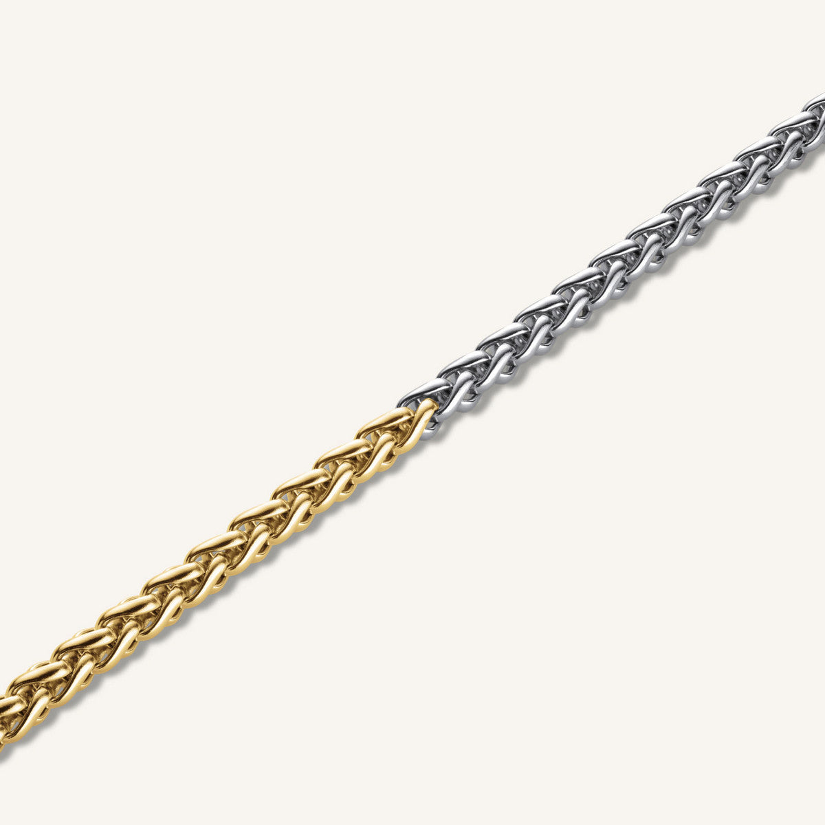 Rosefield Armband Duotone Herringbone JBDHG-J704 Zilver-Goud Duo