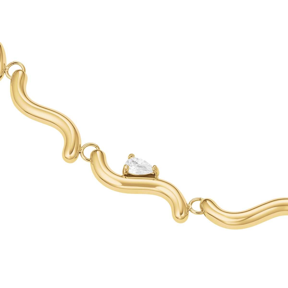 Rosefield Armband Drop Wave JBDWG-J1305 Goudkleurig