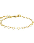 Rosefield Armband Heart Chain Goudkleurig Verguld 14K Goud Stainless Steel Dames - JBHCG-J682