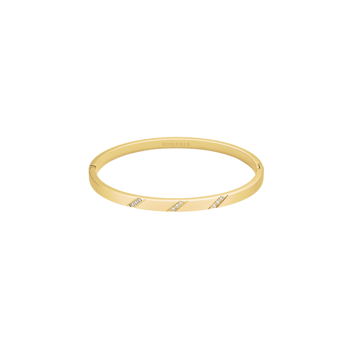 Rosefield Armband Bangle with Lines of Crystals JBLCG-J1043 Goudkleurig