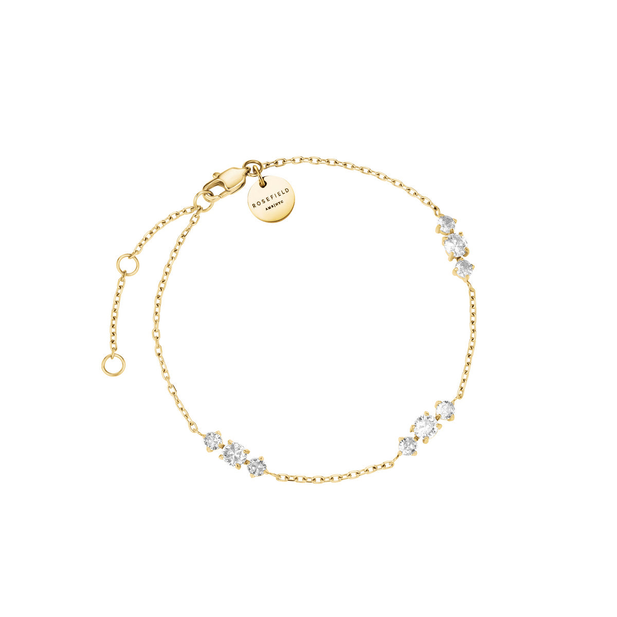 Rosefield Armband Triple Crystal JBTCG-J1020 Goudkleurig