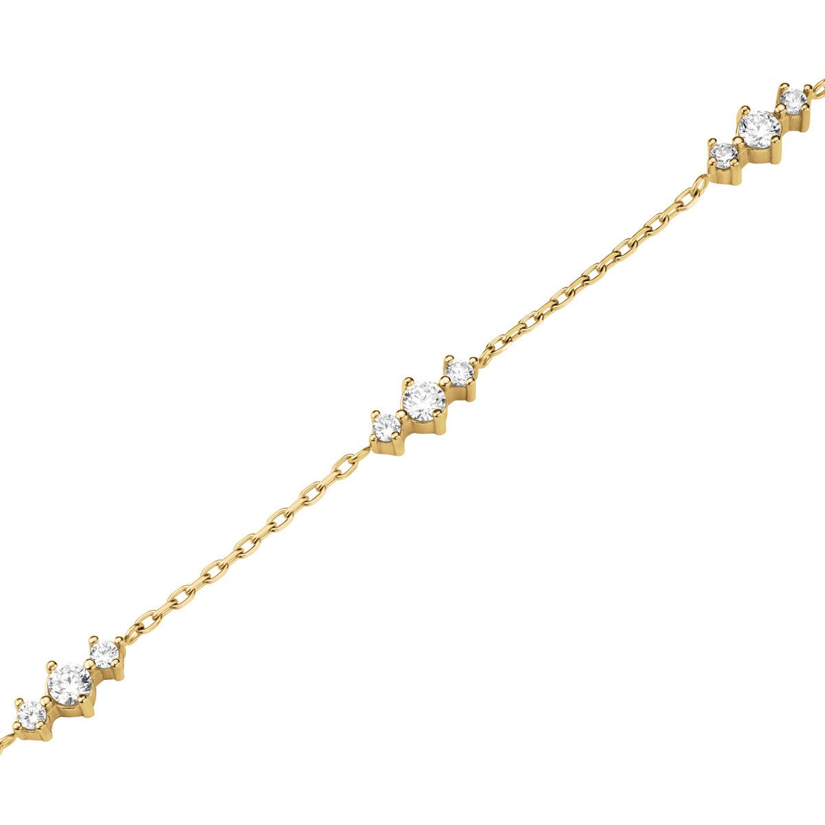Rosefield Armband Triple Crystal JBTCG-J1020 Goudkleurig