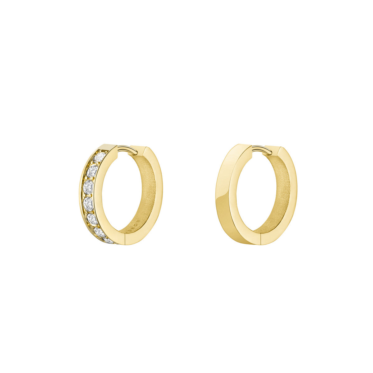 Rosefield Oorbellen Crystal Hoops JECHG-J571 Goudkleurig