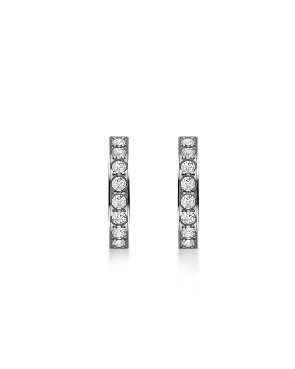 Rosefield Oorbellen Crystal Hoops JECHS-J572 Zilverkleurig