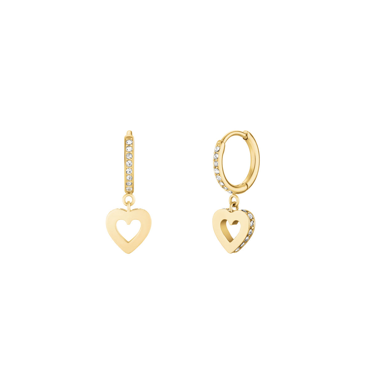 Rosefield Oorbellen Hollow Heart Hoops JEHHG-J1276 Goudkleurig
