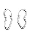 Rosefield Oorringen Heart Hoops Zilverkleurig Rhodium Plated Stainless Steel Dames - JEHHS-J580