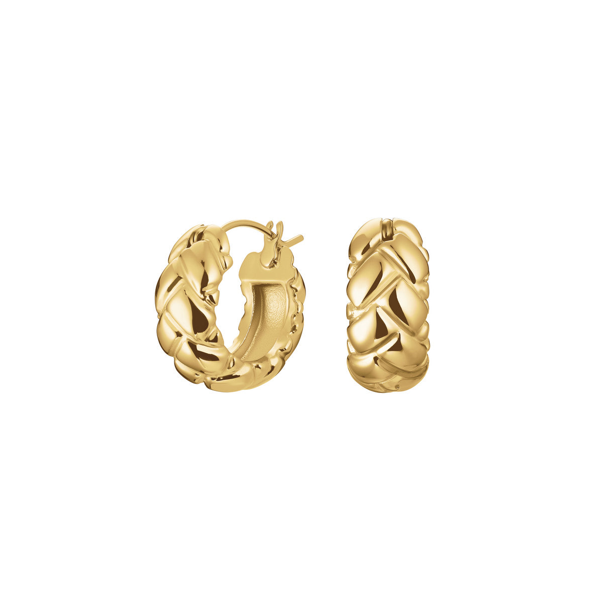 Rosefield Oorbellen Mini Braided Hoops JEMBG-J970 Goudkleurig