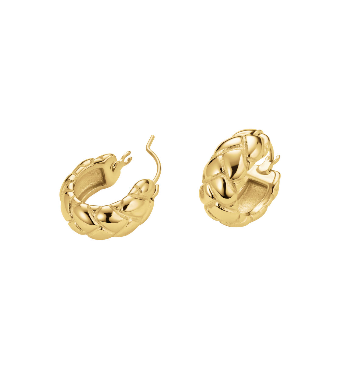 Rosefield Oorbellen Mini Braided Hoops JEMBG-J970 Goudkleurig