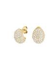 Rosefield Oorbellen Mini Pavé Studs Goudkleurig Verguld 14K Goud Stainless Steel Dames - JEMPG-J1223