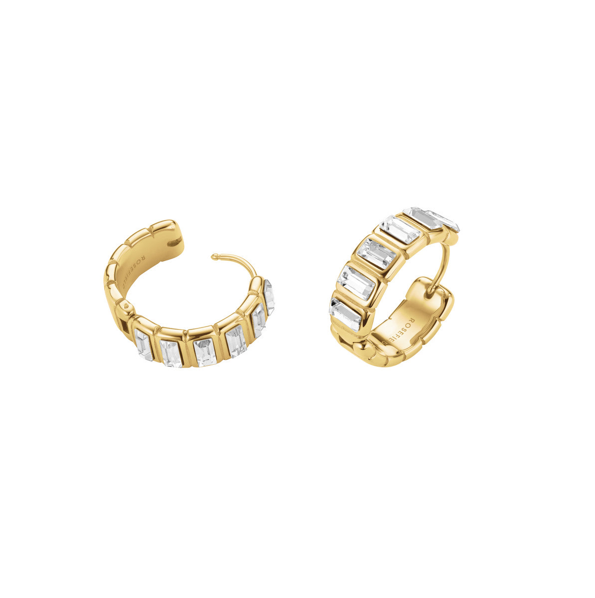 Rosefield Oorbellen Iconic Octagon Hoops JEOHG-J1130 Goudkleurig