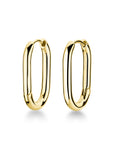 Rosefield Oorringen Large Oval Hoops Goudkleurig Verguld 14K Goud Stainless Steel Dames - JEOLG-J567