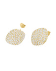 Rosefield Oorbellen Pavé Big Studs Goudkleurig Verguld 14K Goud Stainless Steel Dames - JEPBG-J1222