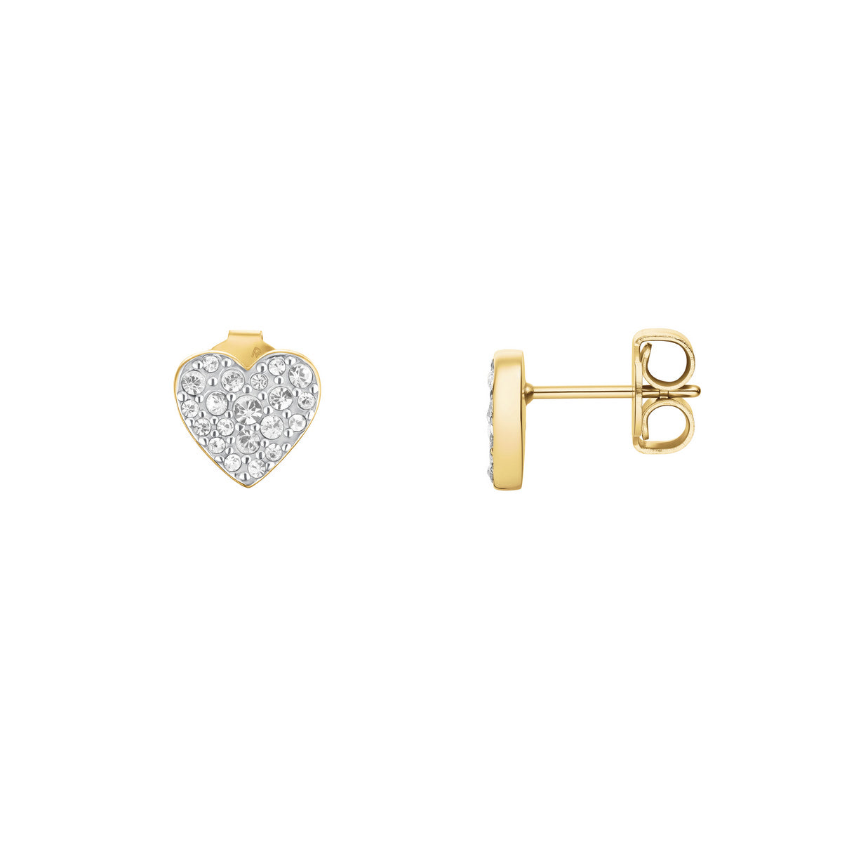 Rosefield Oorbellen Pave Heart JEPHG-J1275 Goudkleurig