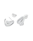 Rosefield Oorbellen Pave Striped Studs Zilverkleurig Rhodium Plated Stainless Steel Dames - JEPSS-J1229