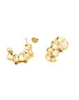 Rosefield Oorbellen Statement Bamboo Earrings Goudkleurig Verguld 14K Goud Stainless Steel Dames - JESBG-J1195