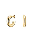 Rosefield Oorringen Medium Hoop Earrings Goudkleurig Verguld 14K Goud Stainless Steel Dames - JESHG-J931